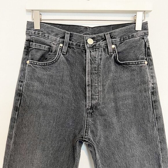 Goldsign Denim The Benefit High Rise Relaxed Straight Jeans Button Fly Size 24 - Picture 4 of 15